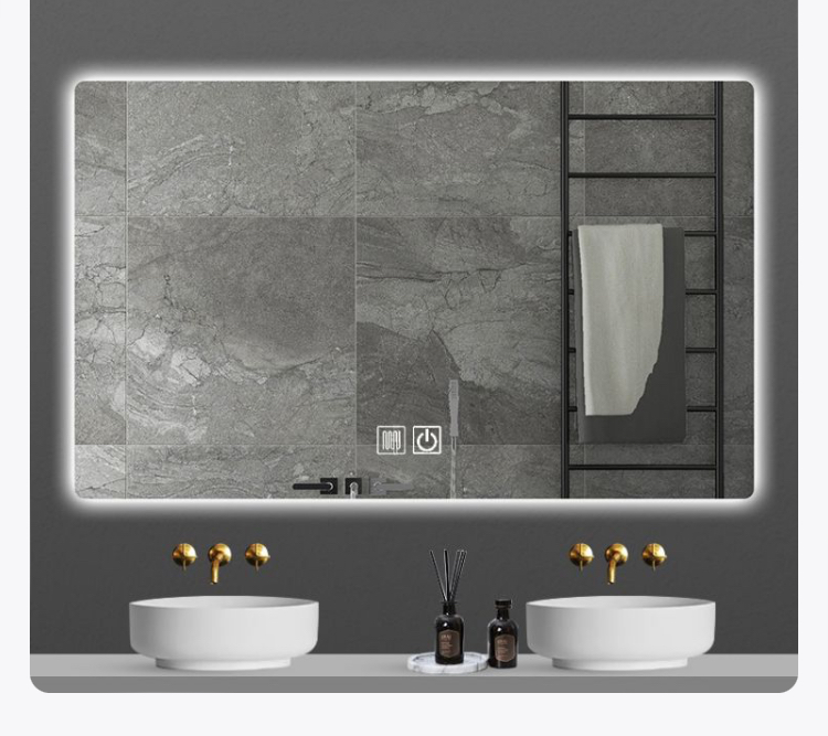 Miroir LED rectangulaire sans cadre