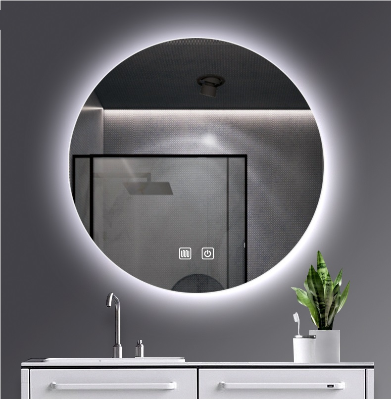 Miroir LED rond sans cadre